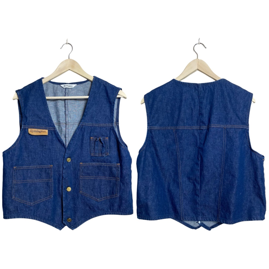Vtg Remington Denim Vest